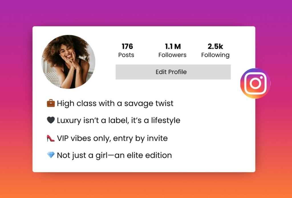 Best 2 Line Bio for Instagram for Girl in 2026 (Attitude, Cute & Aesthetic)